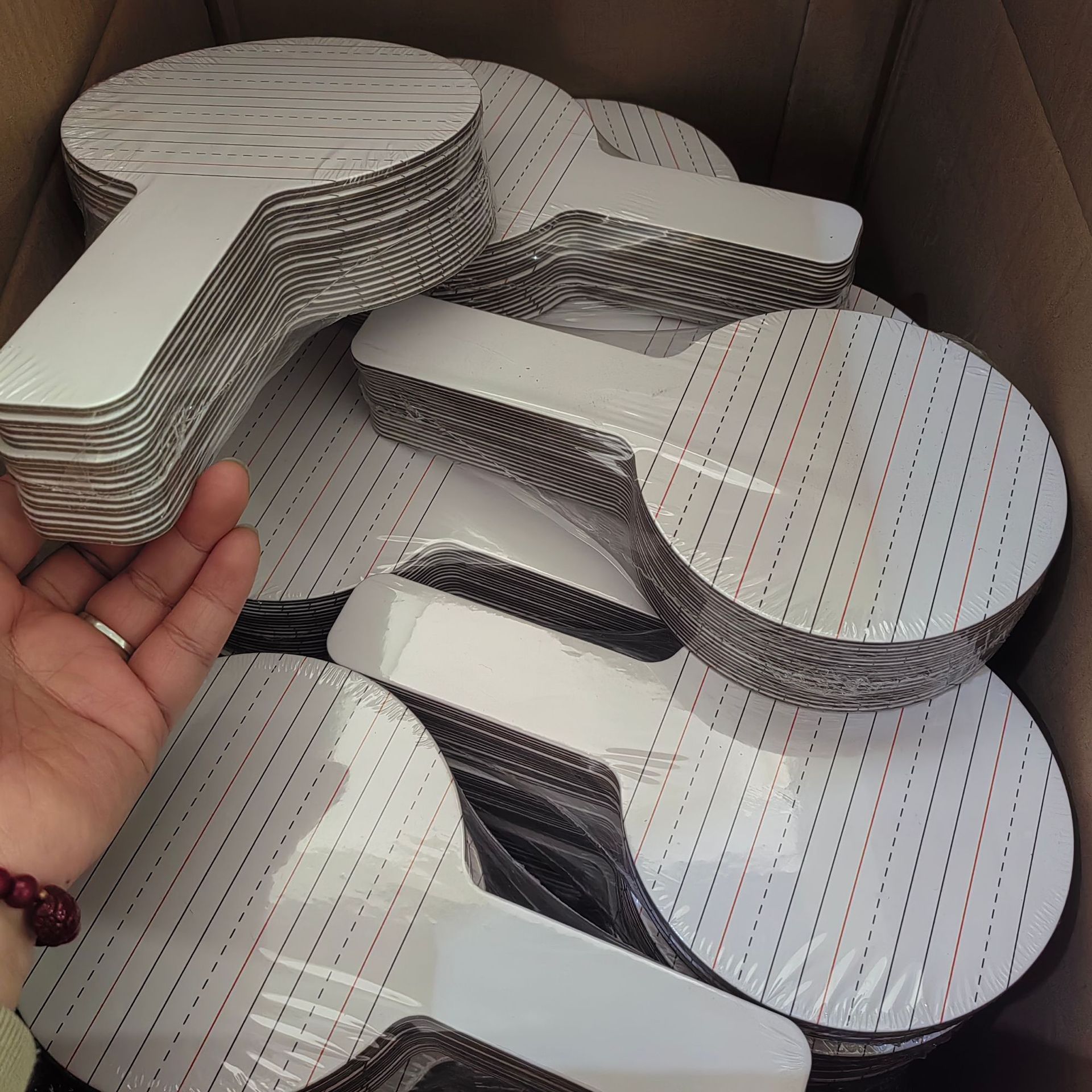 Cross-Border Handheld Double-Sided Square Round Double-Sided Answer Board Color Soft Edge Square Small Whiteboard Customization