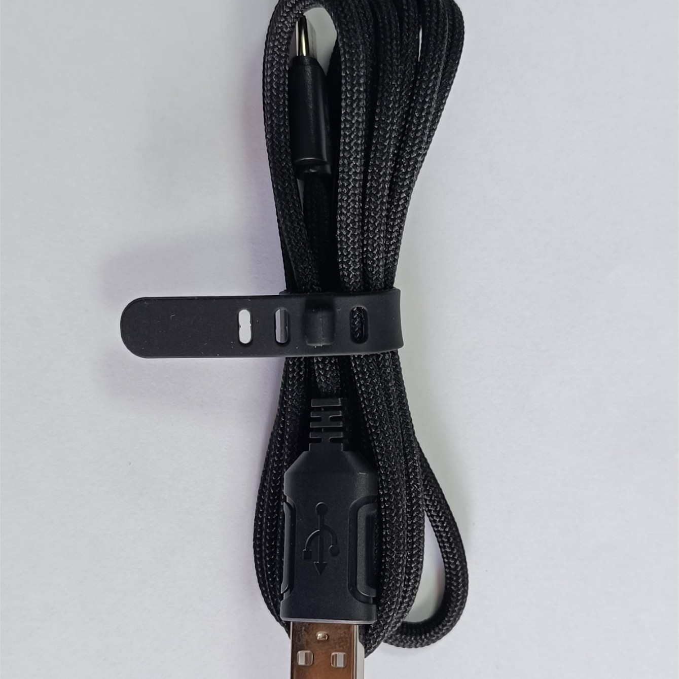 Universal Type-C Paracord Cable for Mouse and Keyboard, Data Cable with Elbow, Soft Magnetic Ring Shielding, Transmission Keyboard and Mouse Cable