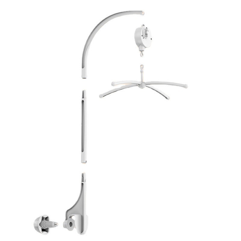 A2 Crib Bell Universal Bracket Toy with Music Box 3 Sections 60cm Baby Rattle Hanger Universal for Large and Small Beds