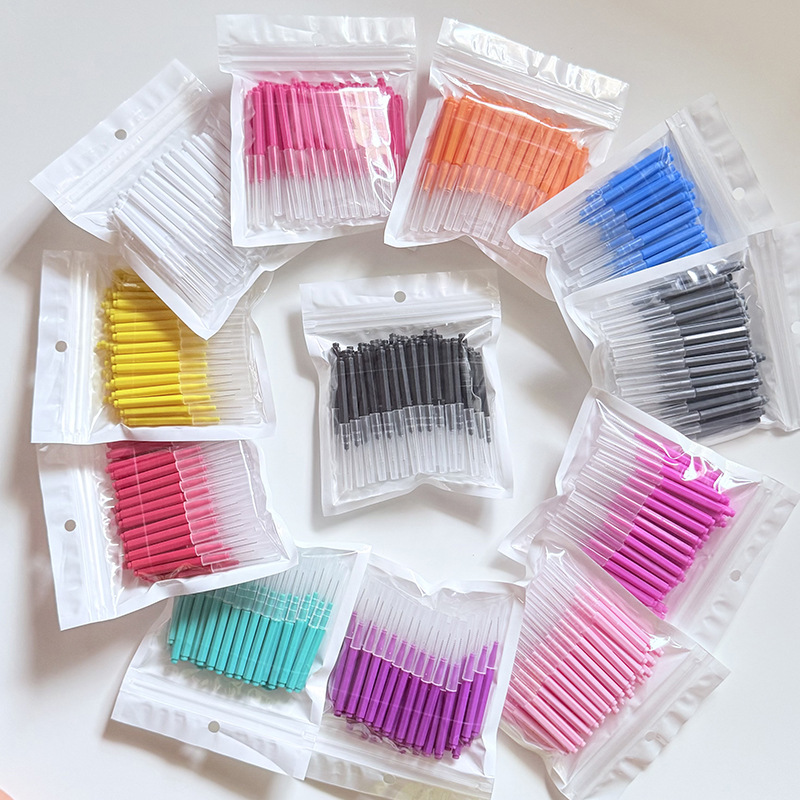 Straight Interdental Brush Interdental Brush Manufacturer Spot Disposable Interdental Brush Push-Pull Stainless Steel Wire Cleaning between Teeth