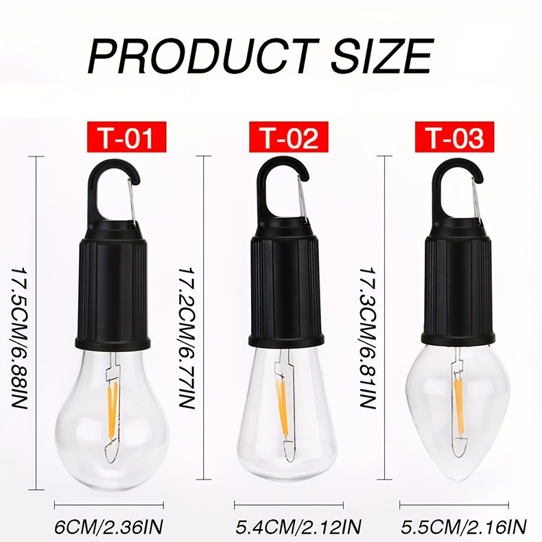 Кросс-бордерная светодиодная уличная лампа для кемпинга, ретро освещение, переносная сферическая перезаряжаемая вольфрамовая лампа, свет для палатки