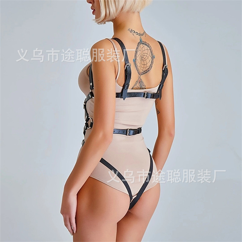 Amazon Sex Toys Open Cut Out Sm Bondage Suit Jumpsuit Cross-Border European and American Sexy Spot Wholesale