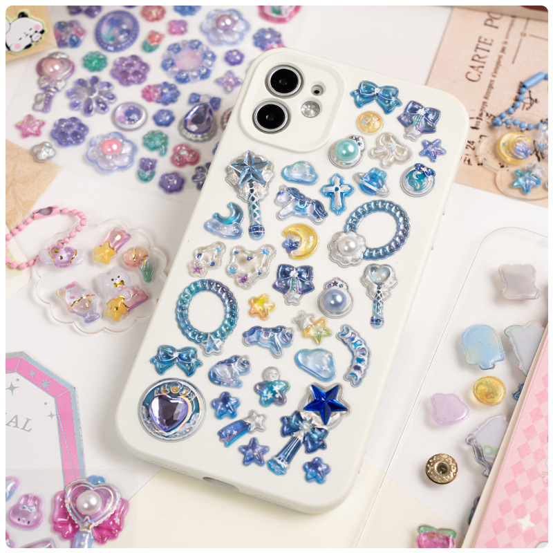 3D Stereo Dream Relief Relief Diamond Stickers Kidsren's Handmade DIY Decorative Stickers Small Animals Beautiful Relief