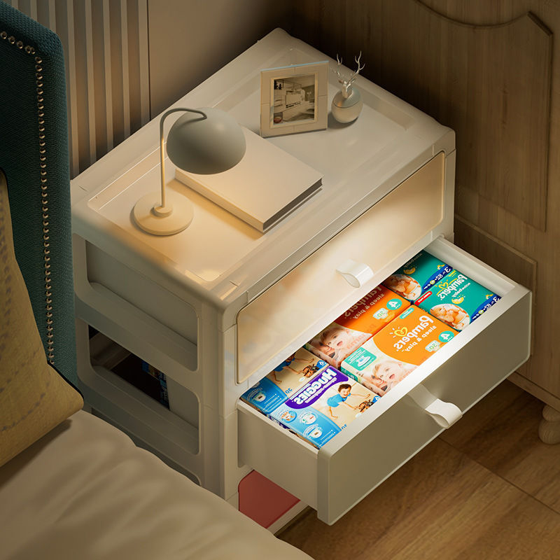 Multifunctional Room Bedroom Storage Cabinet Multi-Layer Drawer Kitchen Bedside Table Kidsren's Baby Floor-Standing Storage Cabinet Ins