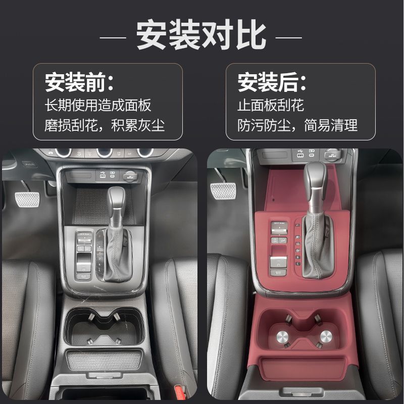 Crv Haoying Central Control Silicone Protective Pad Water Cup Cover Interior Panel Film Car Interior Modification Protective Accessories