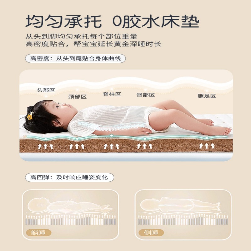 Splicing Bed Baby Widened Bed Solid Wood Bed Second Child Splicing Artifact Children's Bed with Guardrail Bedside Widened Splicing Bed