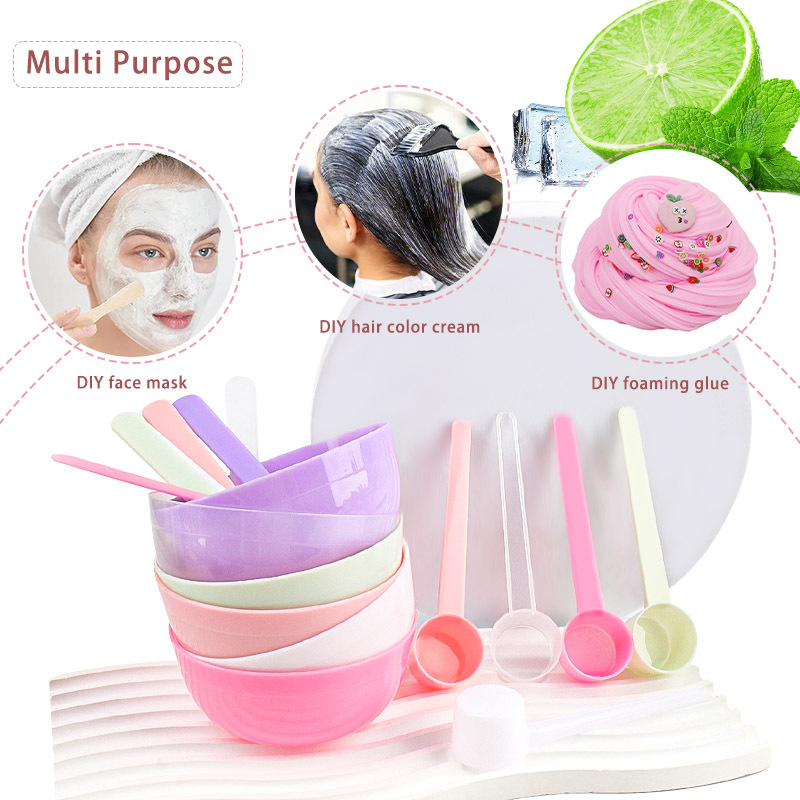 Spot Wholesale DIY Facial Mask Bowl Beauty Salon Facial Mask Tool Set Mask Mixing Bowl Scale Measuring Spoon Powder Spoon Stirring Stick