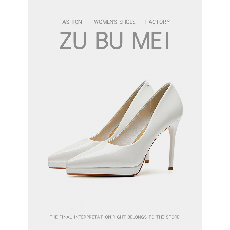 1088A сексуальные остроносые туфли на шпильках не утомляют ноги водонепроницаемые супервысокие туфли для женщин