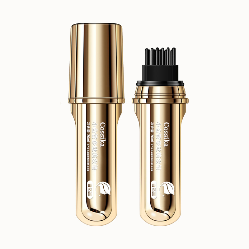 Cossika Small Gold Tube Polypeptide Hair Pen White Hair Covering Complementary Color Disposable Dyeing Natural Plant Hair Stick