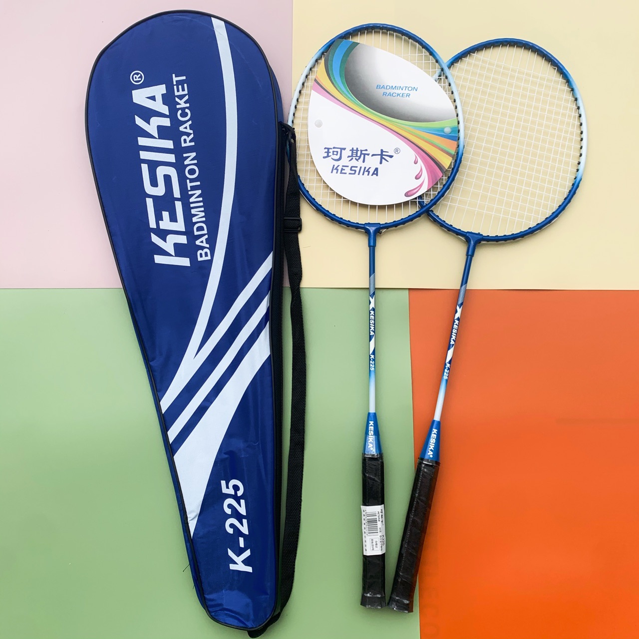 Genuine Coska K225 Badminton Racket Double Racket Durable Adult Student Professional Training Racket Set