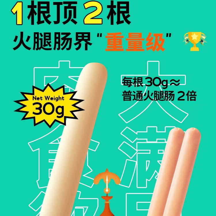 Crazy puppy ham sausage meat 450g salt-free Teddy special pet sausage small dog dog snacks