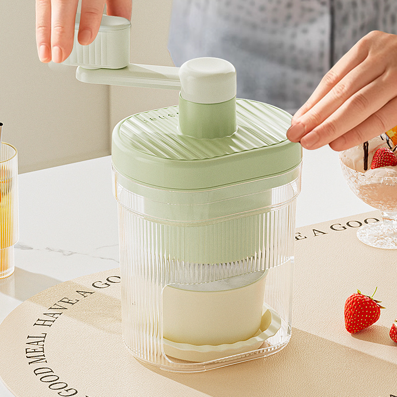Manual Shaved Ice Machine, Smoothie Ice Crusher, Household Small Hand-Cranked Sand Ice, Continuous Ice Artifact, Stall Ice Breaker, Cross-Border