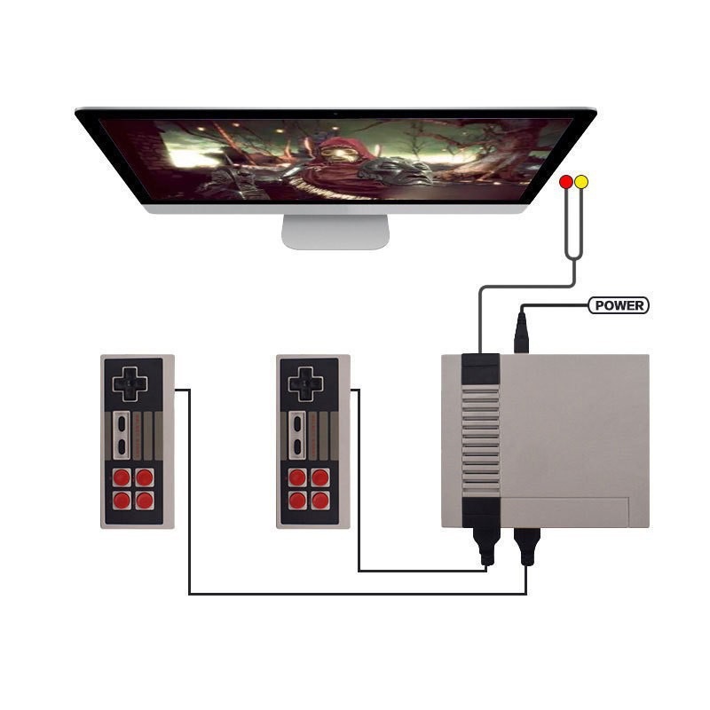 Cross-border cable NES620 game machine classic nostalgic double play retro home TV screen FC red and white machine