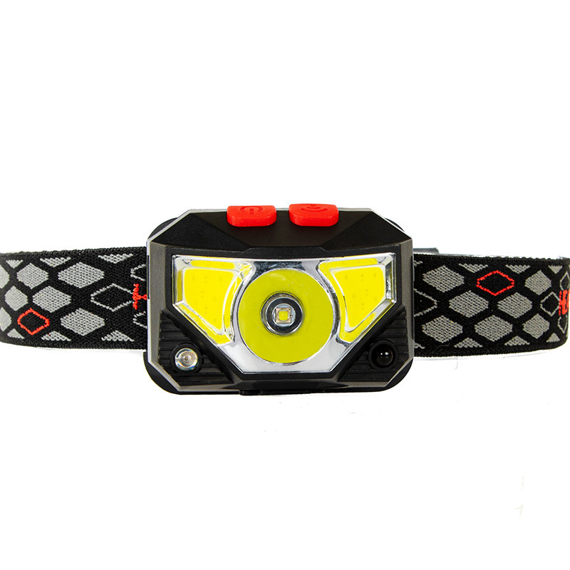 Cross-border induction headlight usb charging headlight type Lighting LED Red Light Night Fishing light running light outdoor equipment light