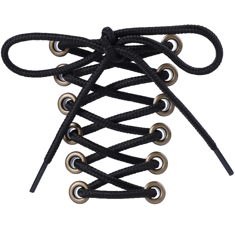 Wild elephant in stock wholesale martin boots shoelaces work boots leather shoes casual sneaker black and white color round soft shoelaces