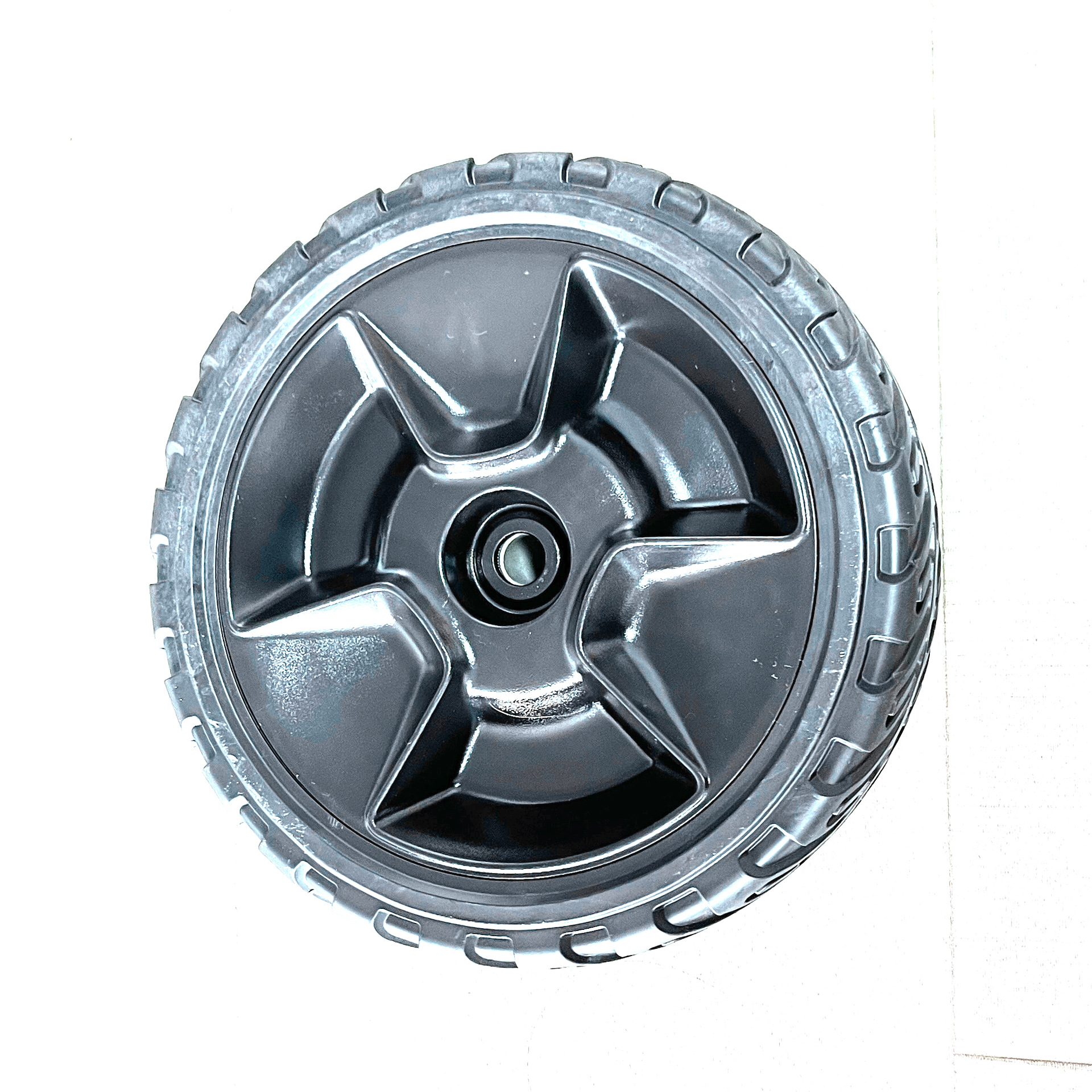 Amazon best selling 8 inch plastic lawn mower wheel driving wheel solid wheel PVC lawn mower wheel