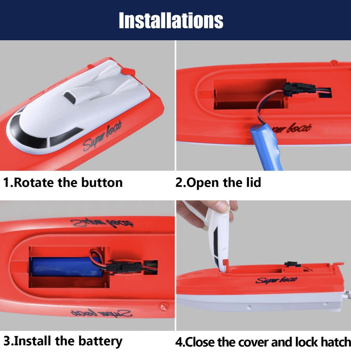 Cross-Border New Product Wireless Remote Control Speedboat Children's Electric Competitive Toys Hot Selling Nautical Model Remote Control Boat