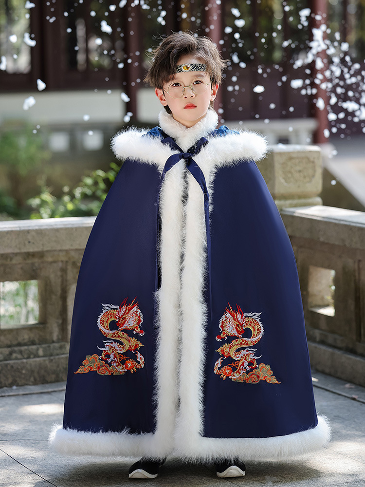 Children's Boys' Autumn and Winter Tang Suit, Boys' Hanfu New Year Outfit, Winter Chinese Style Ancient Costume for the New Year