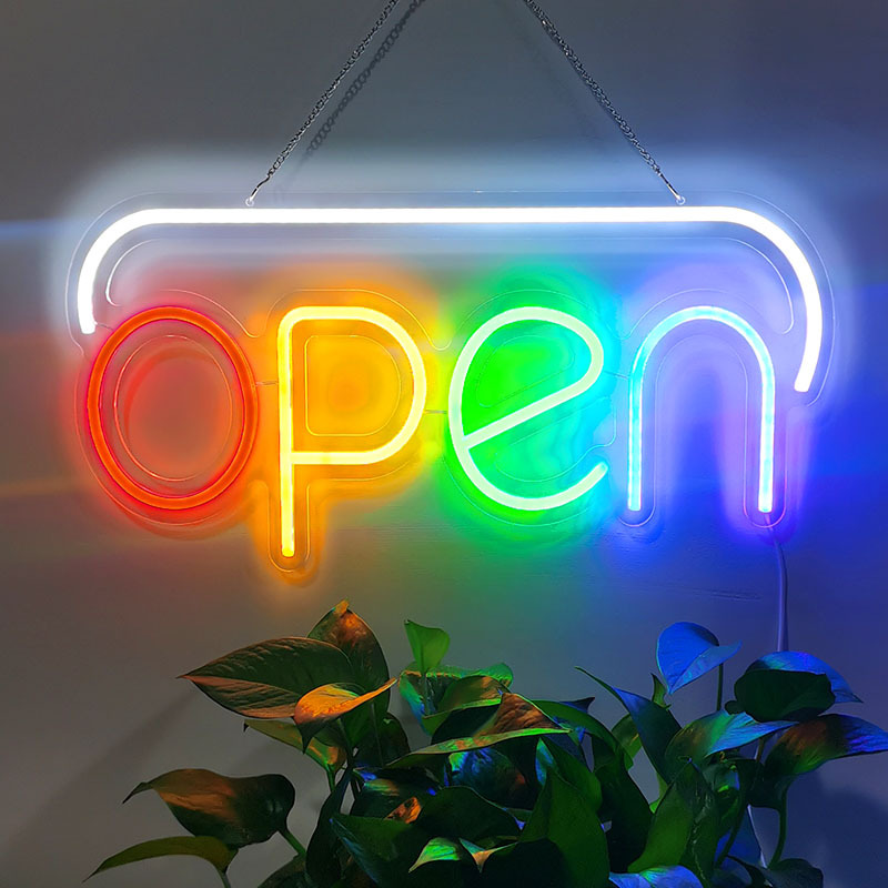 Open Neon Light Super Bright Business Opening Led Billboard Barber Shop Store Neon Sign Atmosphere Light