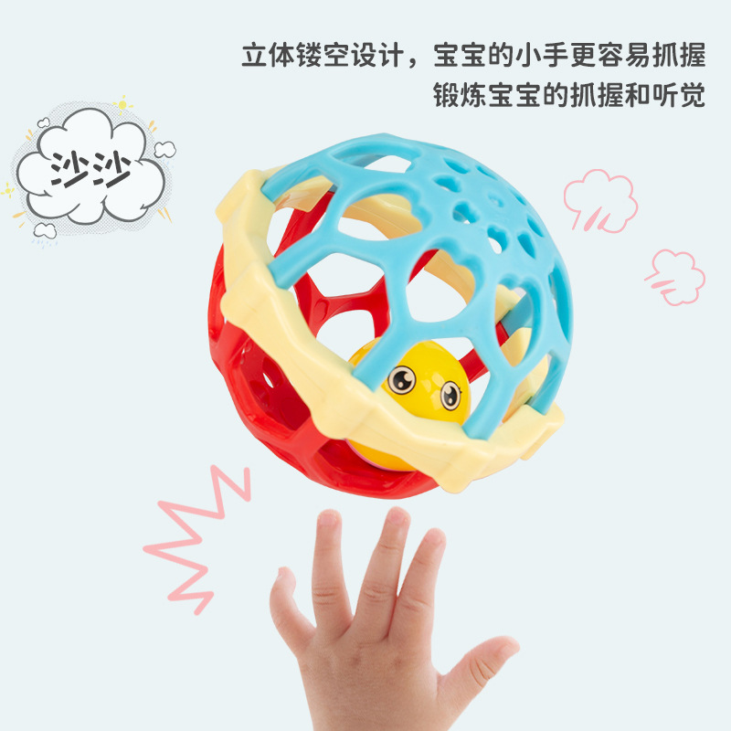 Hong Kong Bear Baby Frog Hand Ball Educational Animal Soft Rubber Rattle Soft Rubber Ball Rattle Hand Ball Toy
