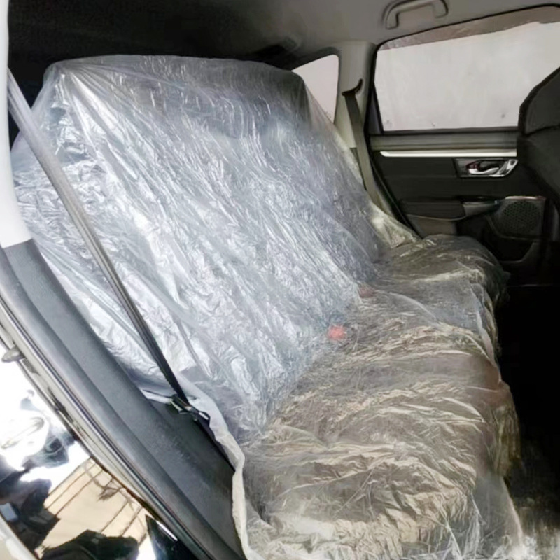 Car Disposable Seat Cover Repair Beauty Car Seat Anti-Fouling Protective Cover Plastic Cover Seat Cover