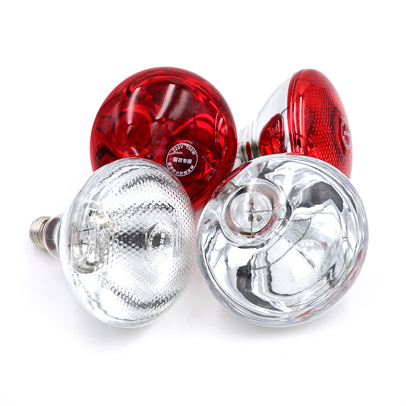 Breeding Animal Pig Farm Insulation Bulb Infrared Heating Lamp Mottled Transparent 100-275W E27 Aluminum