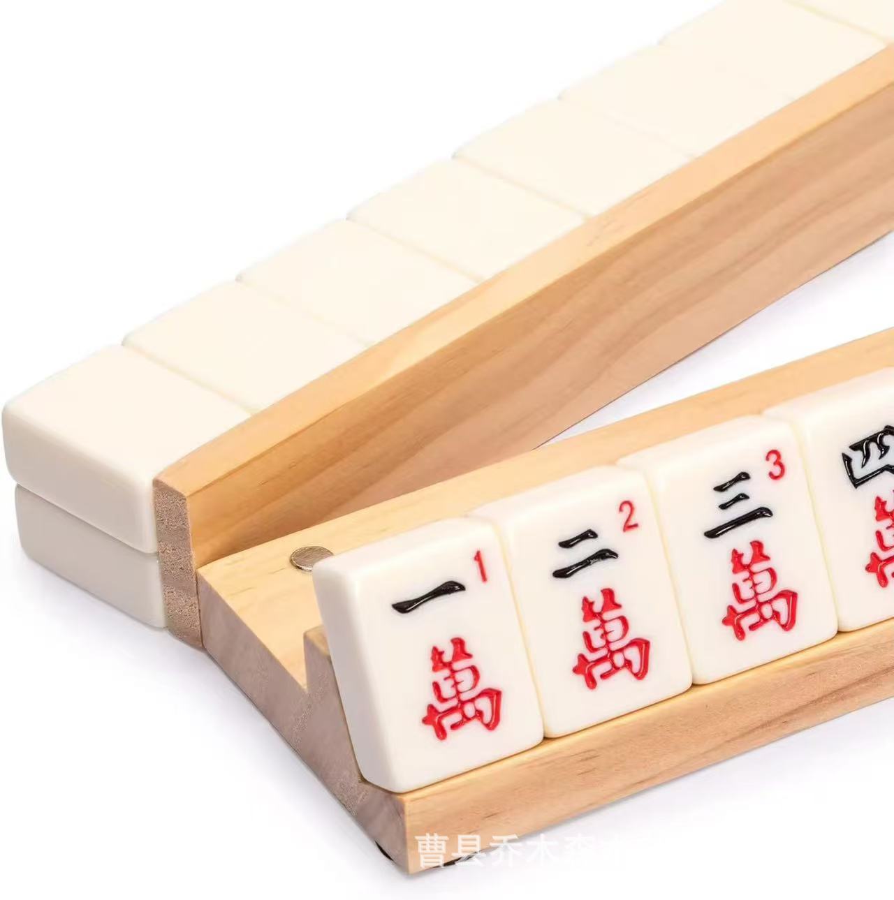 Cross-Border Popular Mahjong Stand Amazon Tk Best-Selling Wooden Domino Stand Set Mahjong Stand