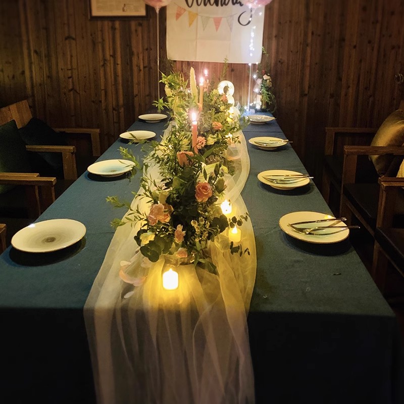 Gauze Mantle Wedding Chair Back Yarn Swiss Yarn Wedding Chair Decoration Organza Mesh Yarn White Yarn Slub Chair Fabric Ceiling