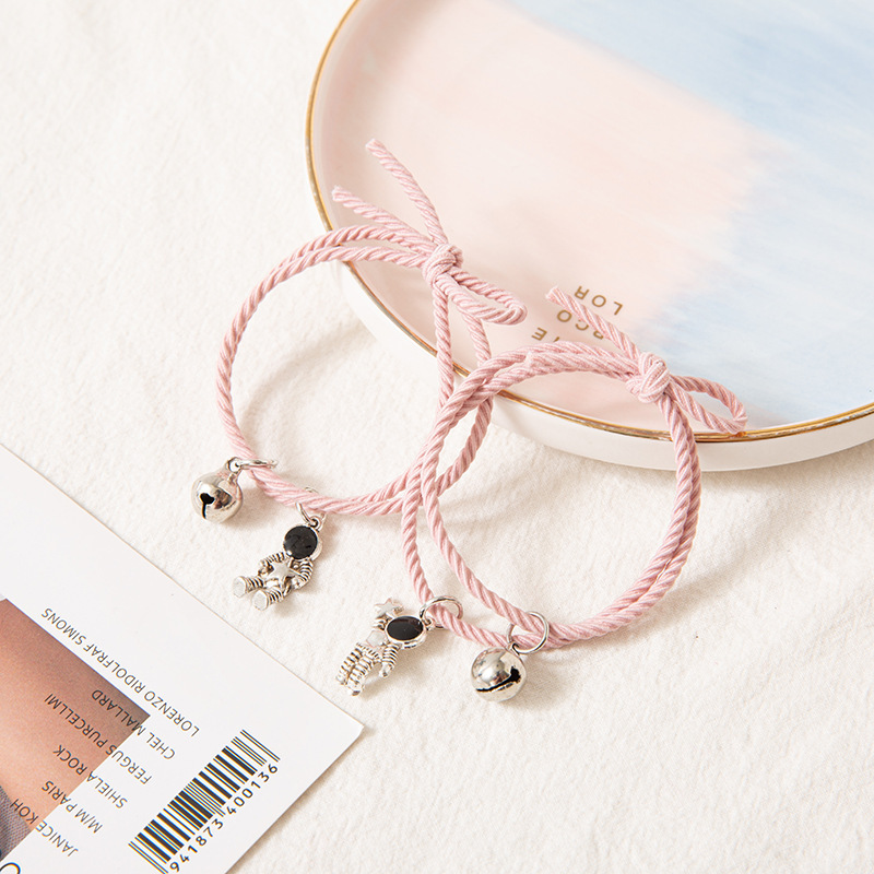 Spaceman Bell bracelet pair simple bracelet dual-use astronaut hair rope female Net red headdress