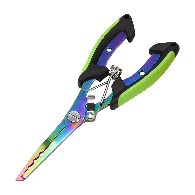 Spot Stainless Steel Color Titanium Two-Color Olecranon Fish Control Pliers Hook Removal Fishing Fishing Pliers Multi-Functional Lure Pliers