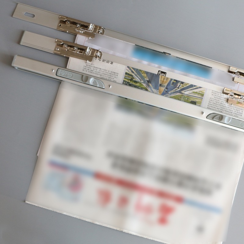 Funi high-end aluminum alloy long tube flat tube square tube newspaper clip Engineering Drawing Office newspaper rack accessories clip