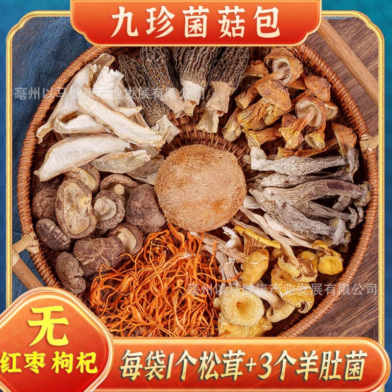 Shake the sound of the same paragraph of Tricholoma matsutake soup Yunnan specialty wholesale edible soup five-finger peach Tricholoma matsutake sheep tripe mushroom soup