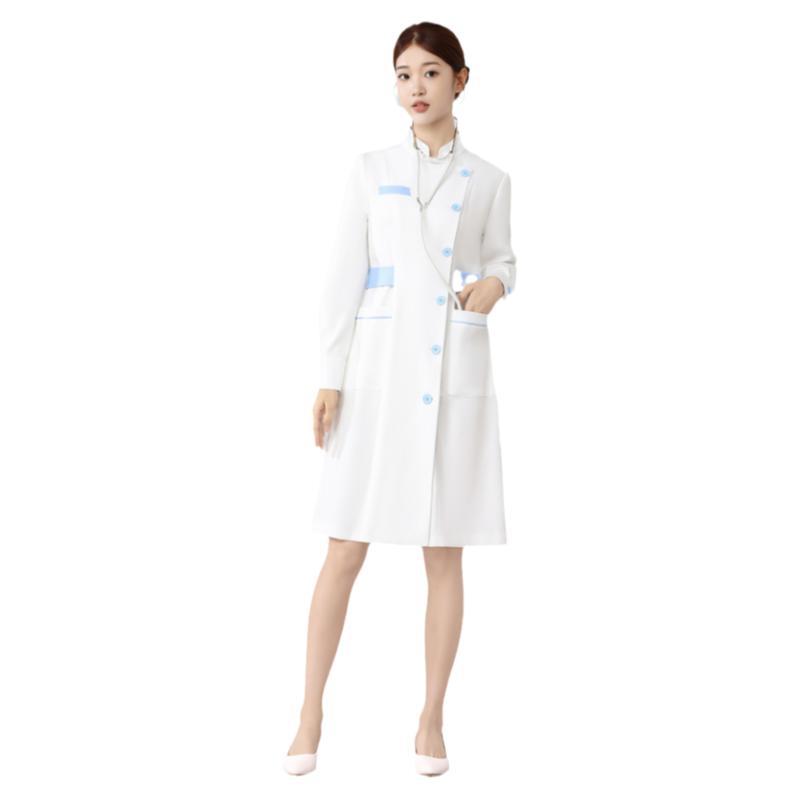 Xiangchunniao Medical Beauty Long Sleeve Nurse Uniform Dress Women's Autumn Beauty Salon Dental Oral Front Desk Reception Work Clothes