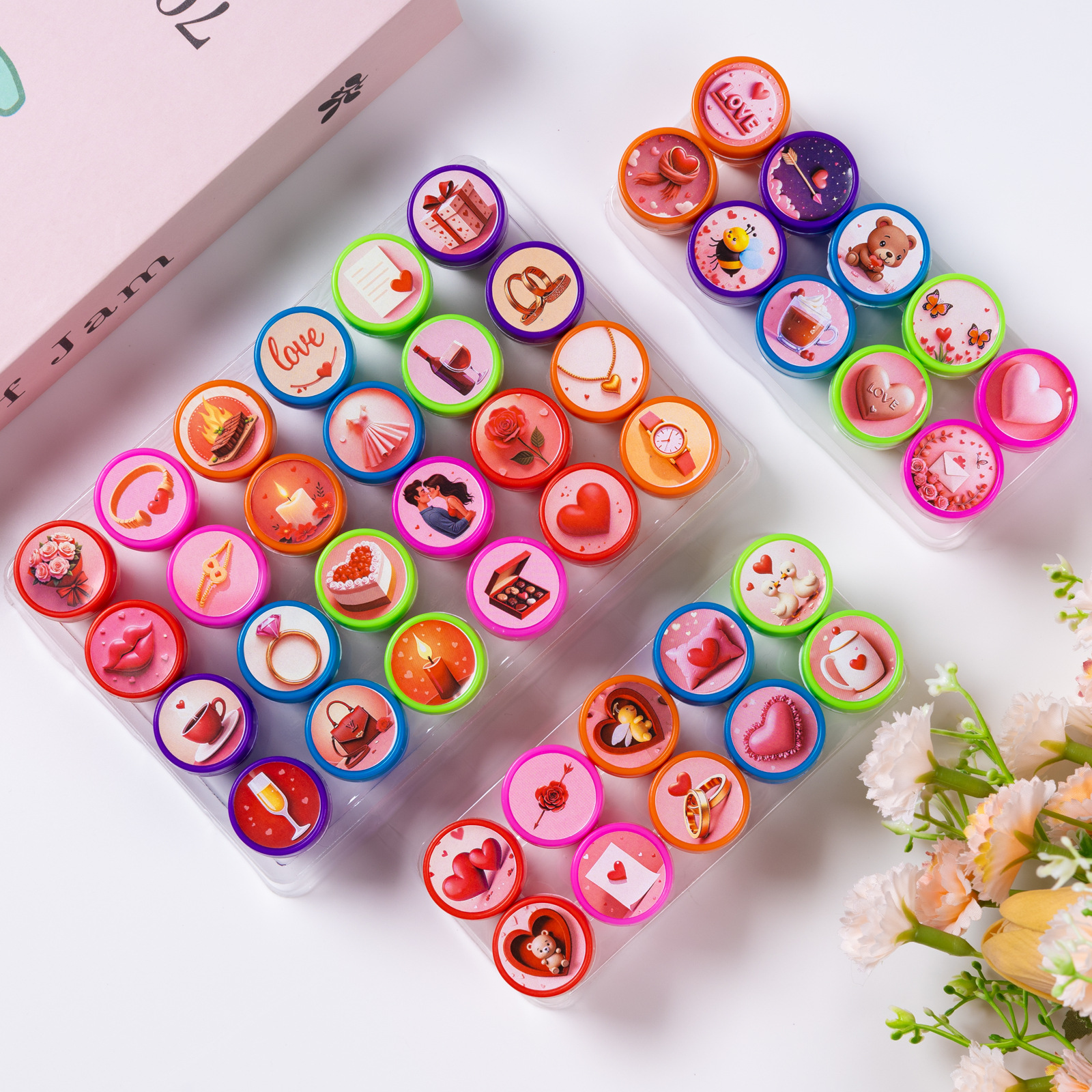Children's Stamps Valentine's Day 10 Stamps 12 Stamps 24 Stamps Heart Stamps Toys Small Gifts Valentine's Day Gifts