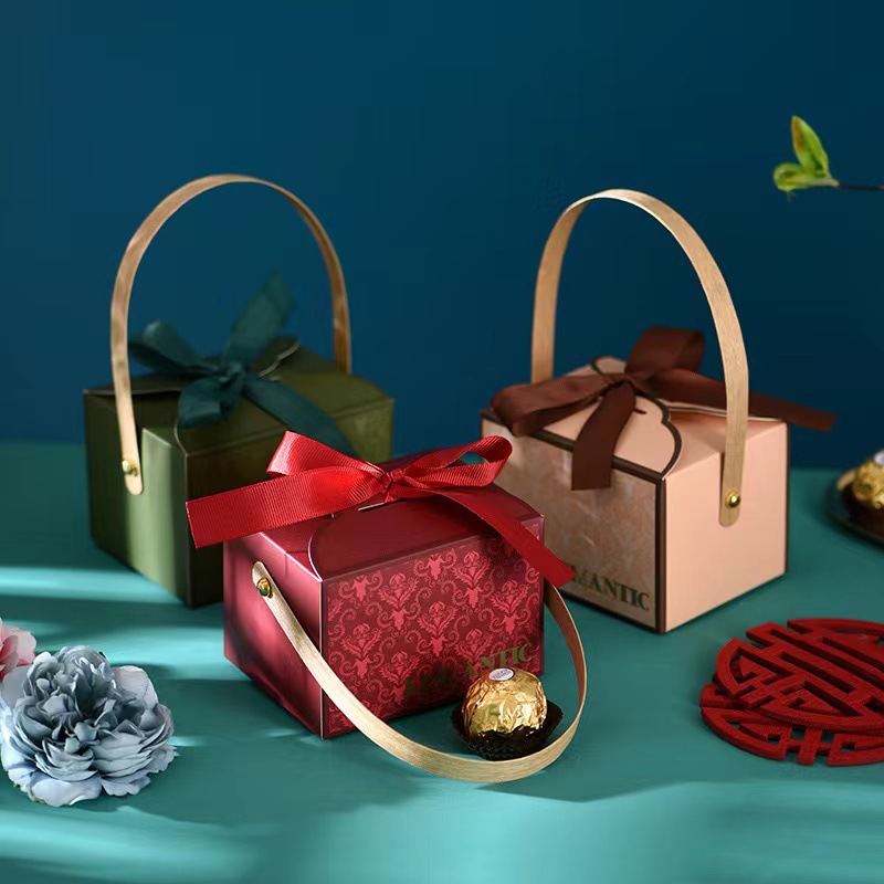 Свадебная коробка для конфет 2025 года, новая китайская стилистика, высококлассный свадебный мешок для конфет, подарок на помолвку, индивидуальная доступная роскошь