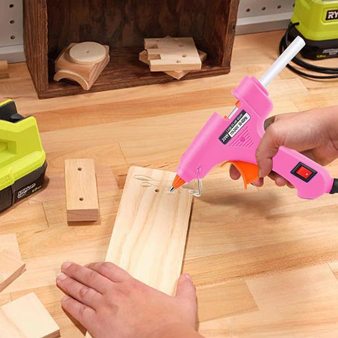 Manufacturer Mini Hot Glue Gun 20W with 10 Pieces Glue Stick 7mm Colorful Handmade DIY Cross-Border Supply with Box