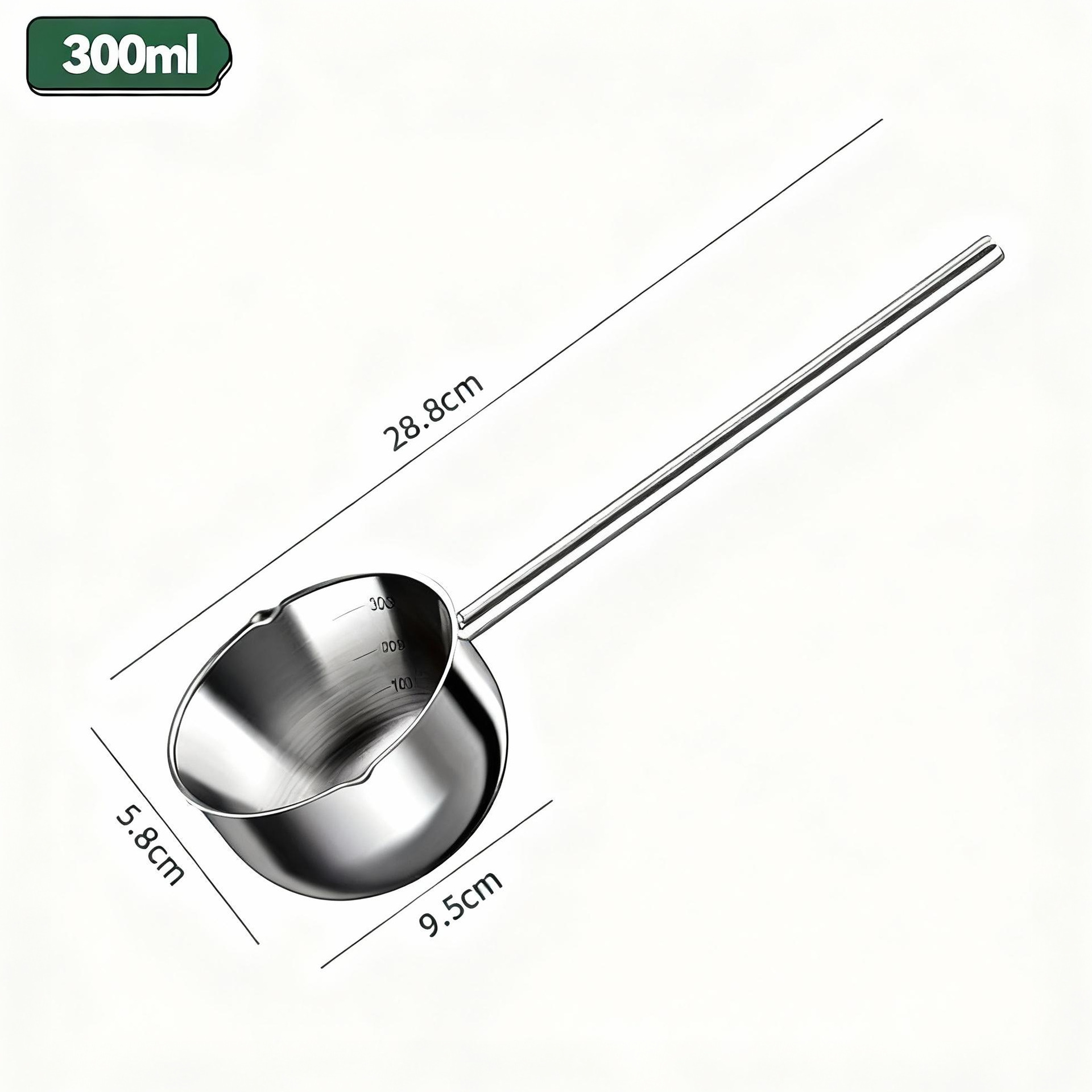 Stainless Steel Special Oil Pouring Spoon Hot Oil Mini Small Pot with Extended Handle Oil Pouring Small Oil Pot for Home Kitchen Use