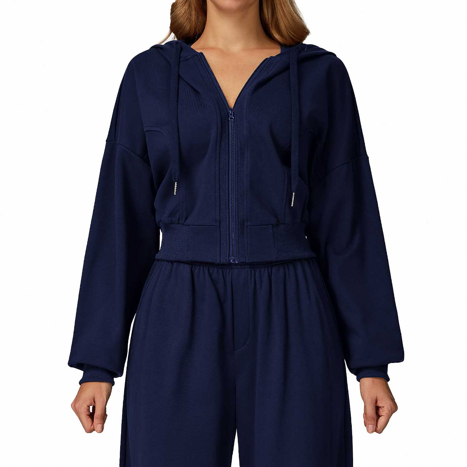 New Autumn and Winter Hooded Sweatshirt Zipper Windproof Warm Versatile Casual Sweatshirt Women's Outdoor Running Sportswear 2044