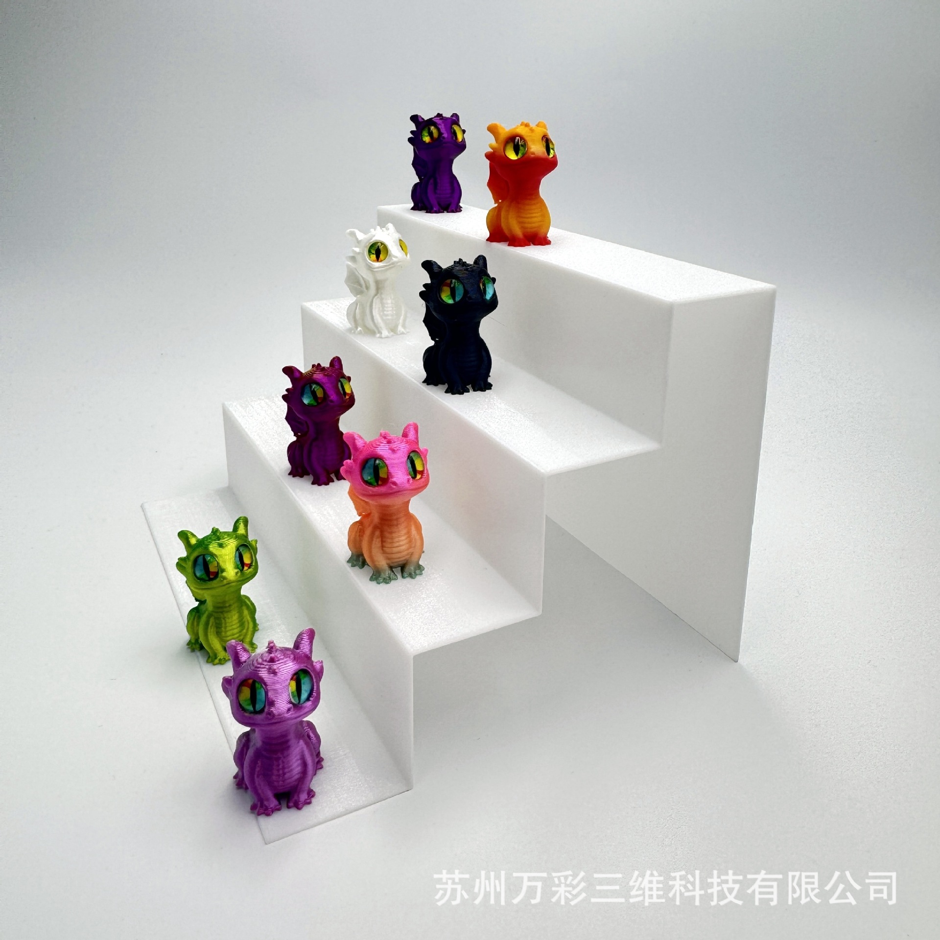 Cross-Border 3D Printed Ornaments, Cute Mini Eye-Patched Little Dragon Crafts, Cute Kidsren's Toys, Dolls, Factory Prices