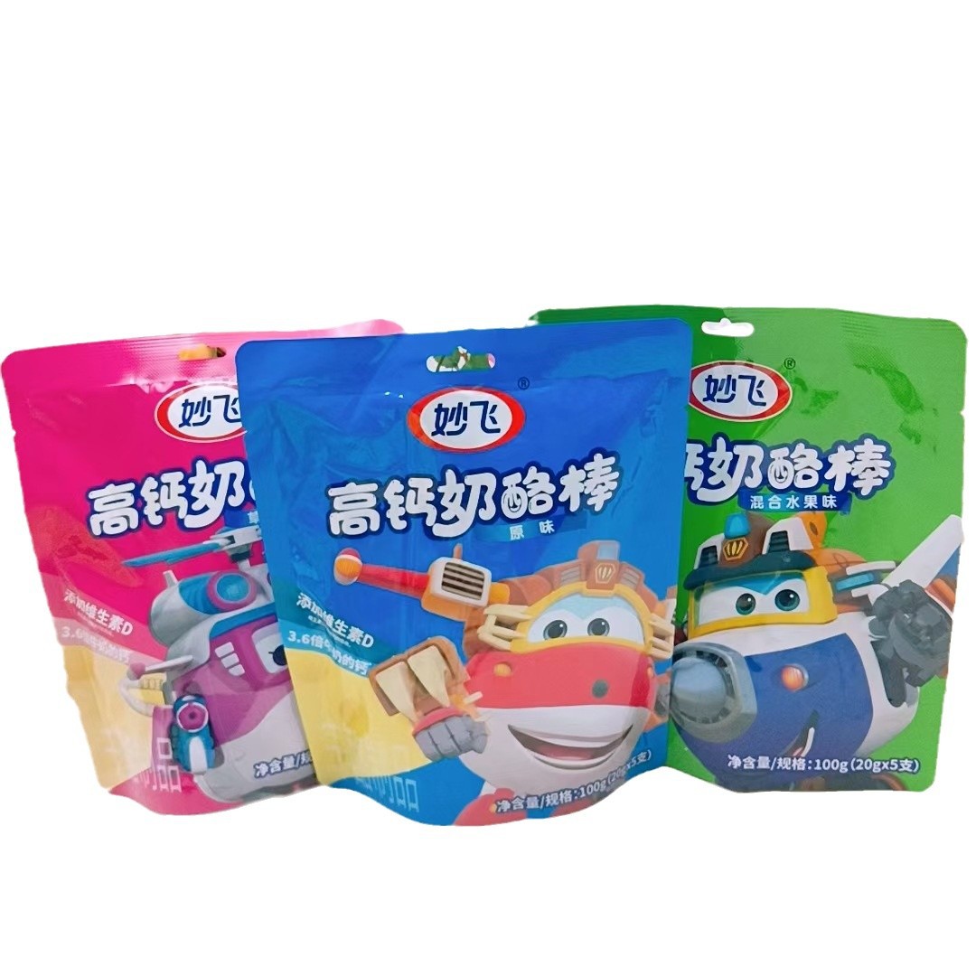 Miaofei cheese stick 100g per bag of 5 original fruit strawberry cheese stick cheese snacks wholesale