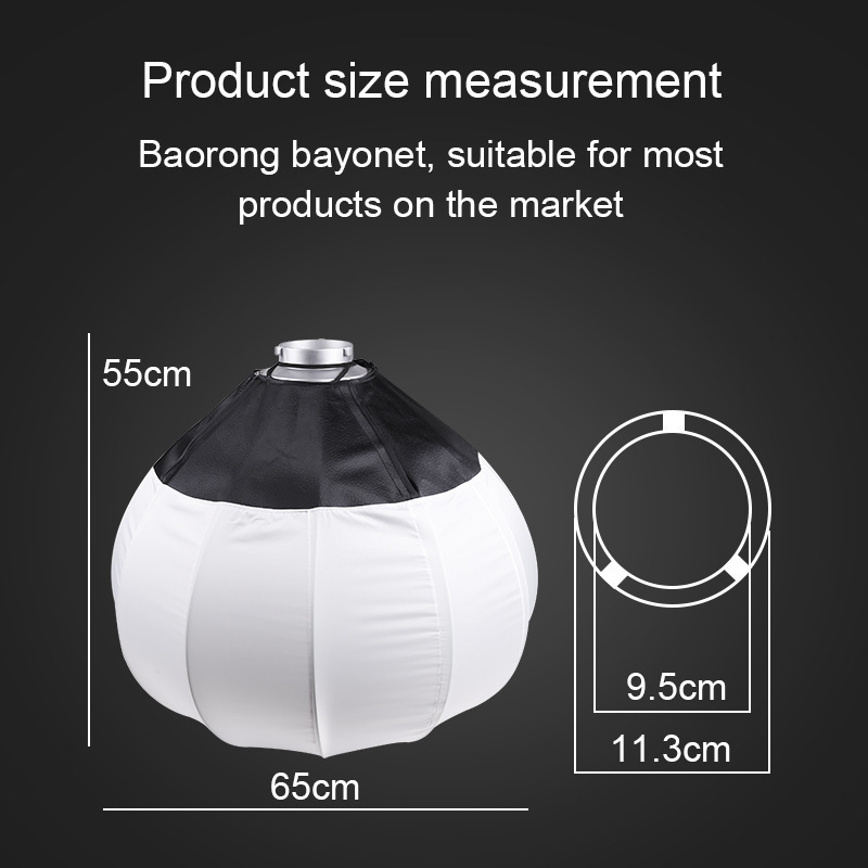 Photography Soft Light Ball Soft Light Box Spherical Soft Light Cover Live Broadcast Fill Light Spherical Lampshade Studio Lamp Set