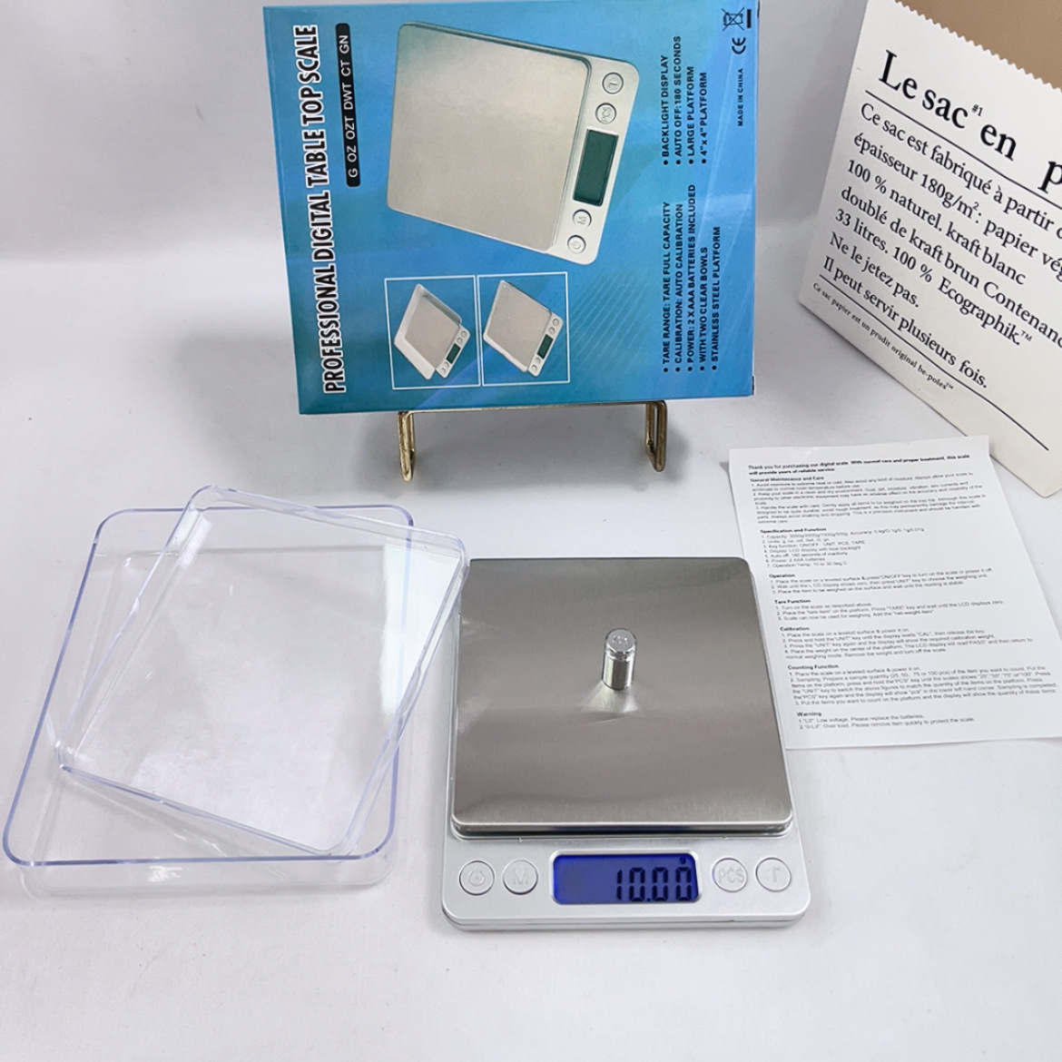 Wholesale i2000 Kitchen Scale 0.01g Mini Jewelry Scale Baking Scale Portable Gram Scale Stainless Steel Digital Scales