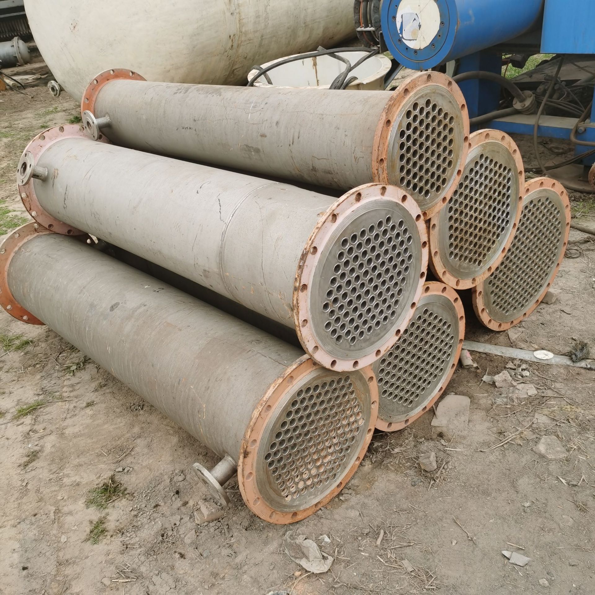 Ninety percent new stainless steel tube condenser multifunctional chemical equipment heat exchanger horizontal stainless steel condenser