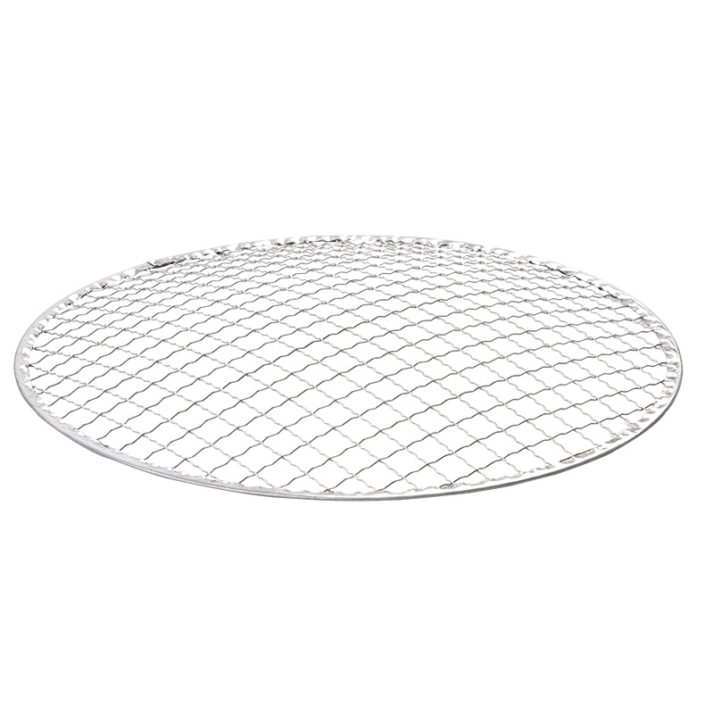 Disposable barbecue net outdoor picnic covered barbecue net 295mm Japanese style disposable round BBQ galvanized barbecue net