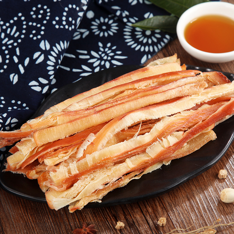 Haibian shredded squid wholesale shredded squid strips seafood cooked bulk snacks carbon grilled dry goods instant food Full box