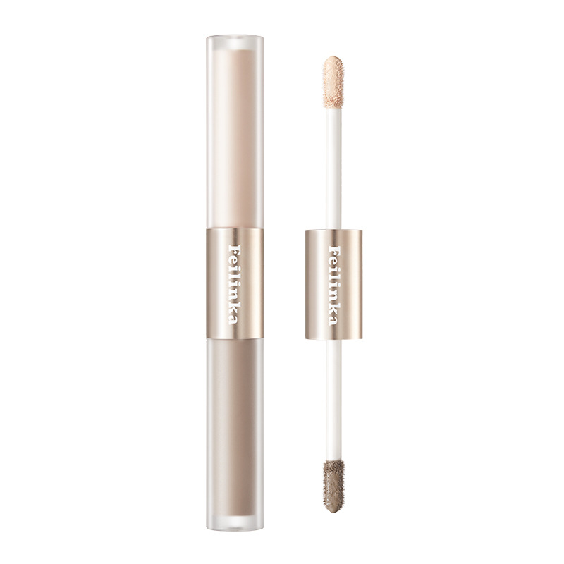 Feilinka Double-Ended Contouring Liquid, High-Gloss Brightening Liquid, Stereo Shadow Contouring Pen, Facial Depression, Tear Trough, Nose Shadow, Silhouette