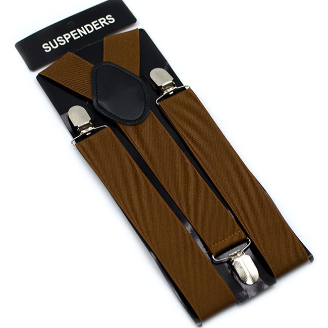 Adult 3.5cm Men's Strap High Elastic Hanging Pants Suit Pants Strap Clip 3 Clip