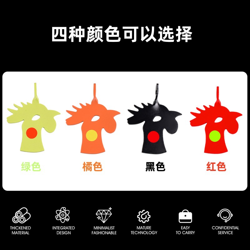 Alloy Chicken Head Target Inserting Tree Target Outdoor Shooting Target Portable and Durable Hanging Thick Target 360 ° Rotating Metal Range