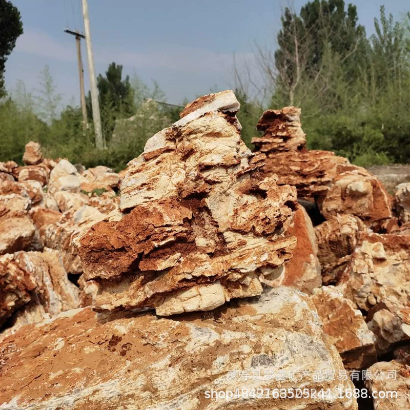 Thousand-Layer Stone, Unique Stone for Garden Villa Landscape, Large Rockery Stone, Bonsai, Hand-Carried Block, Green-Gray Thousand-Layer Landscape Stone