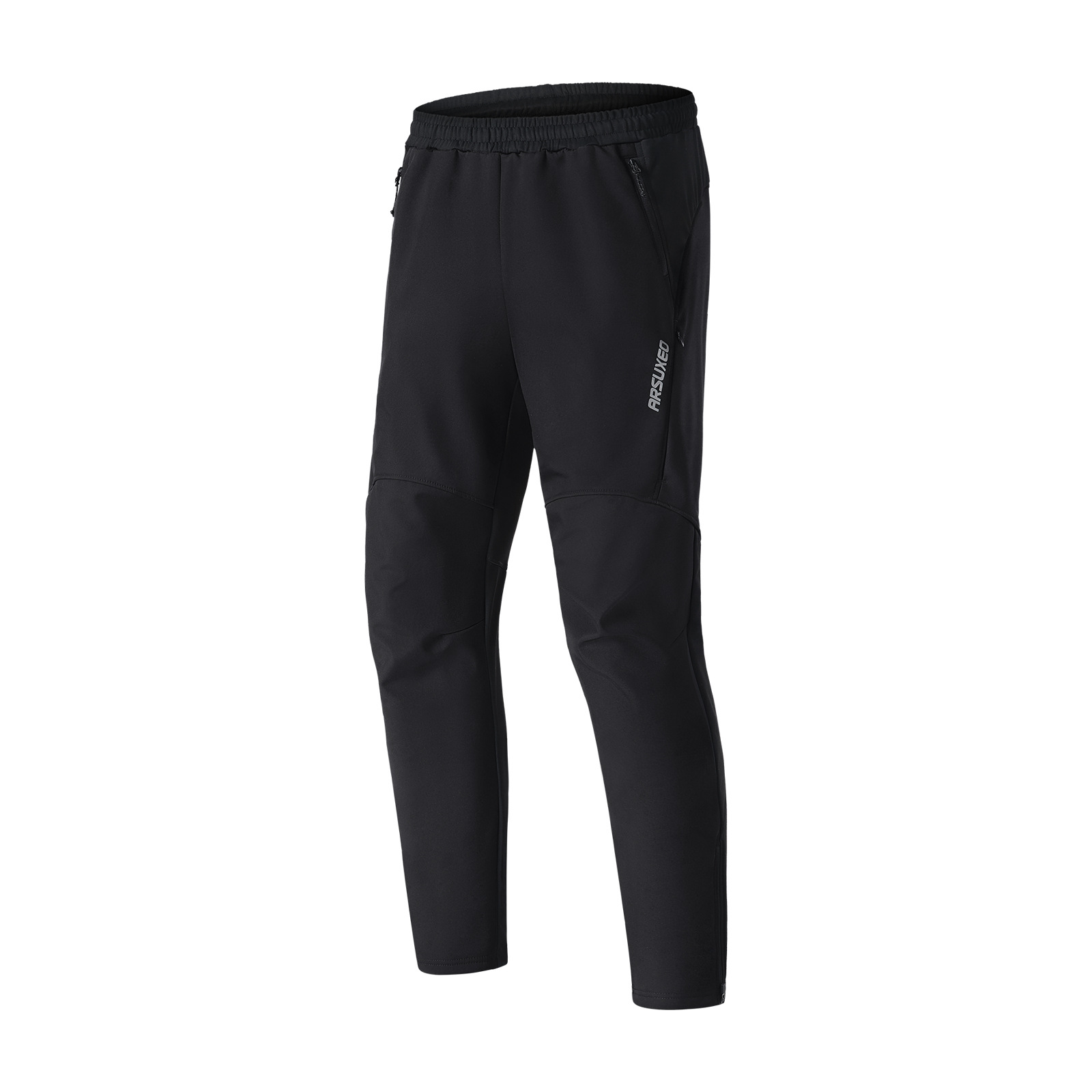 Autumn and Winter Men's Outdoor Sports Fleece Thermal Windproof Breathable Casual Cycling Pants D5